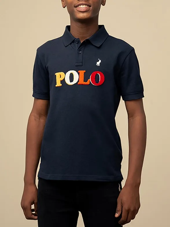 Polo Boys Kyle Short Sleeve Golfer Navy - Image 3