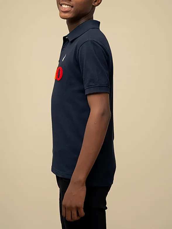 Polo Boys Kyle Short Sleeve Golfer Navy - Image 5