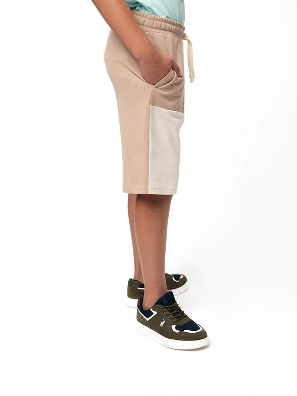 Polo Boys Mandla Colour Blocked Shorts Sand - Image 5