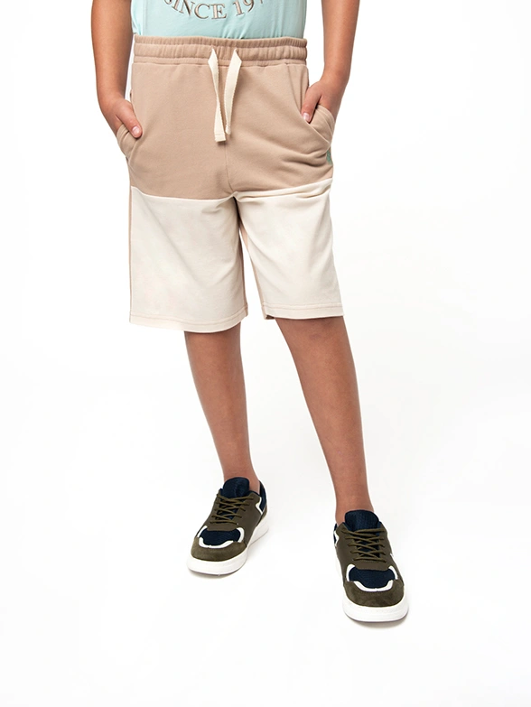 Polo Boys Mandla Colour Blocked Shorts Sand - Image 4