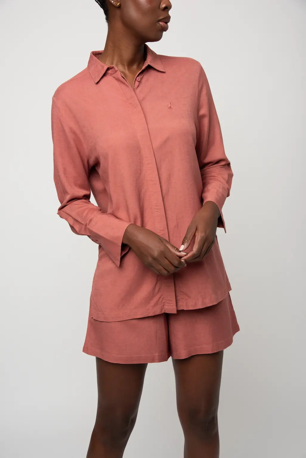 Polo Womens Lilly Long Sleeve Rose Shirt