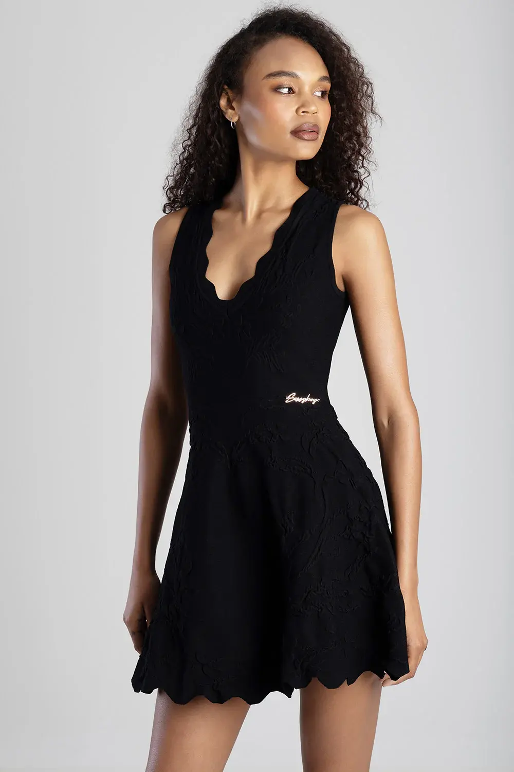 Sissy Boy Embossed Ballet Knit Black Dress - Image 2