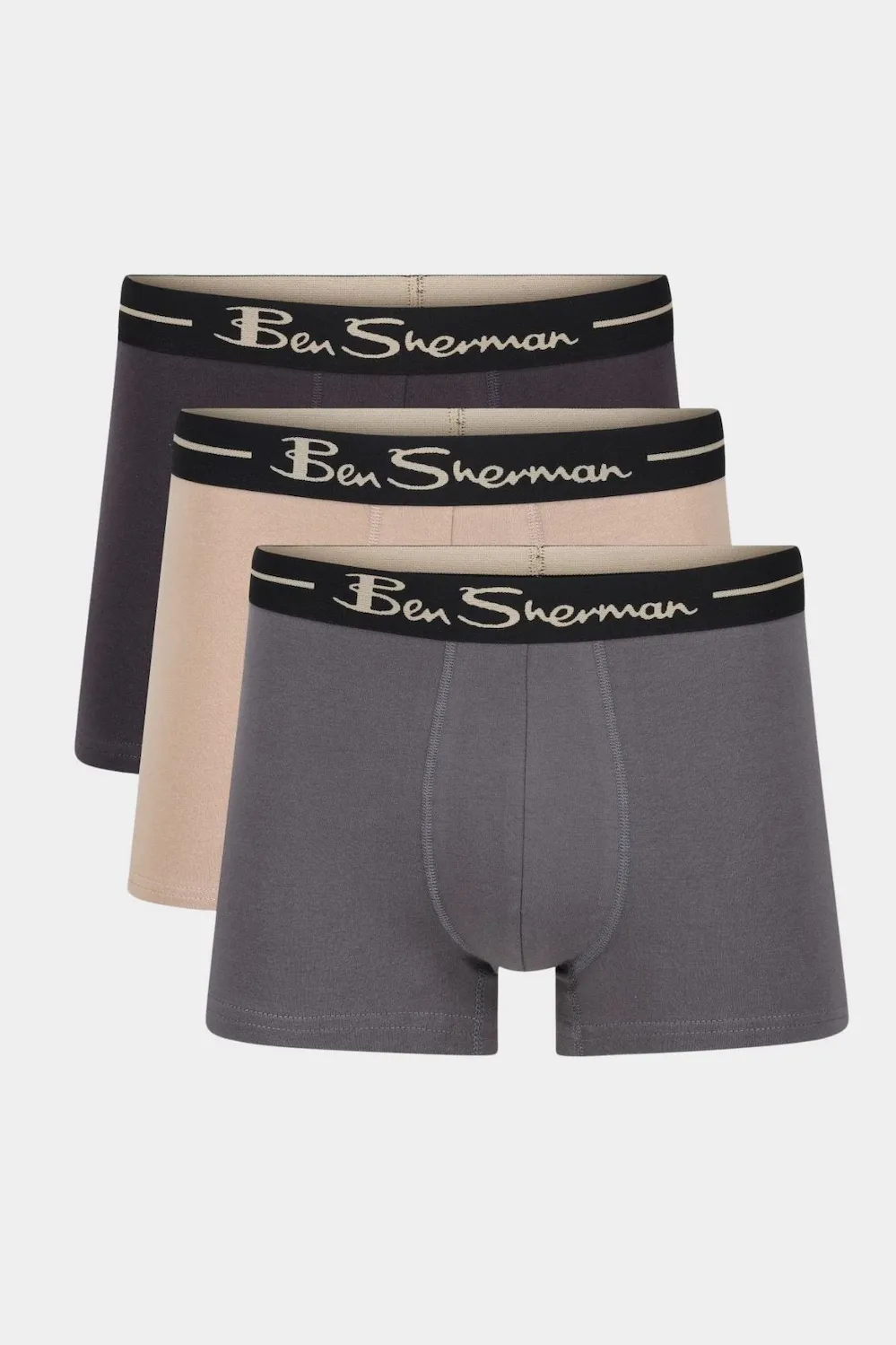 Ben Sherman 3 Pack Cotton Timeless Classic Trunks