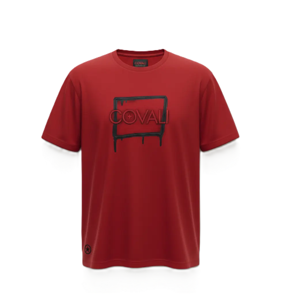 Covali Jose Mens Red T-shirt - Image 2