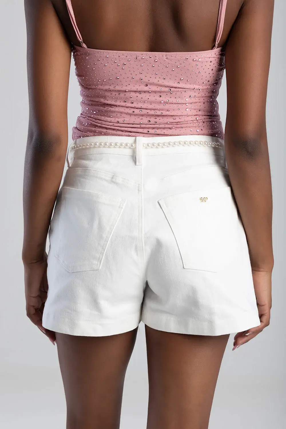 Sissy Boy Hope High-Waist Denim Shorts White - Image 5