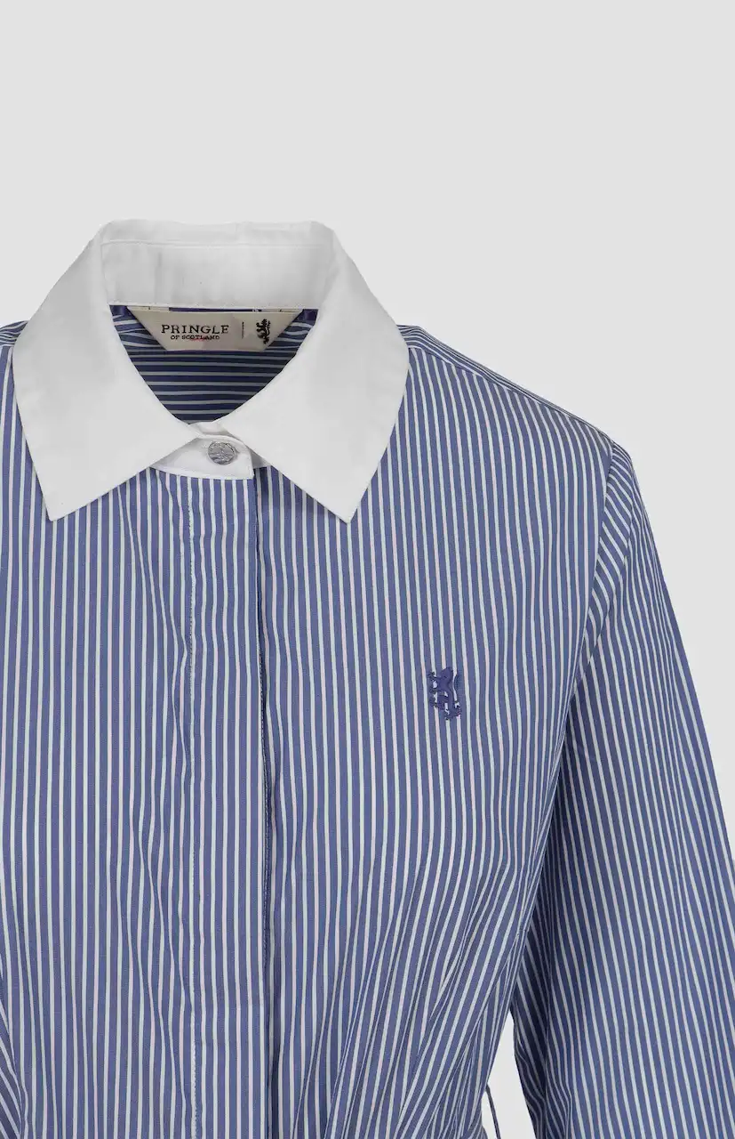 Pringle Womens Gen Striped Shirt Dress Blue - Image 4