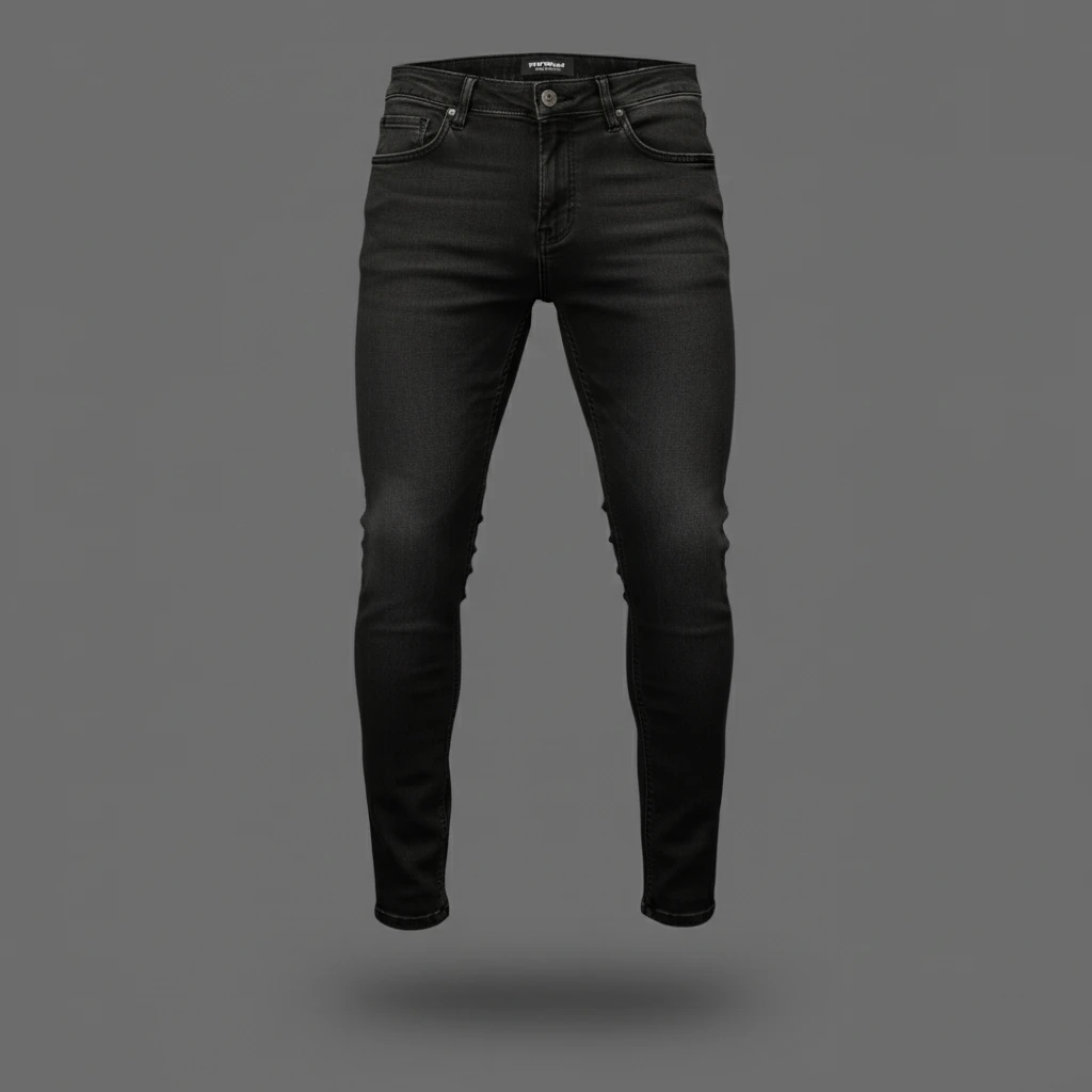 Pure Premium Arichi Black Regular Fit Wax Jeans - Image 2