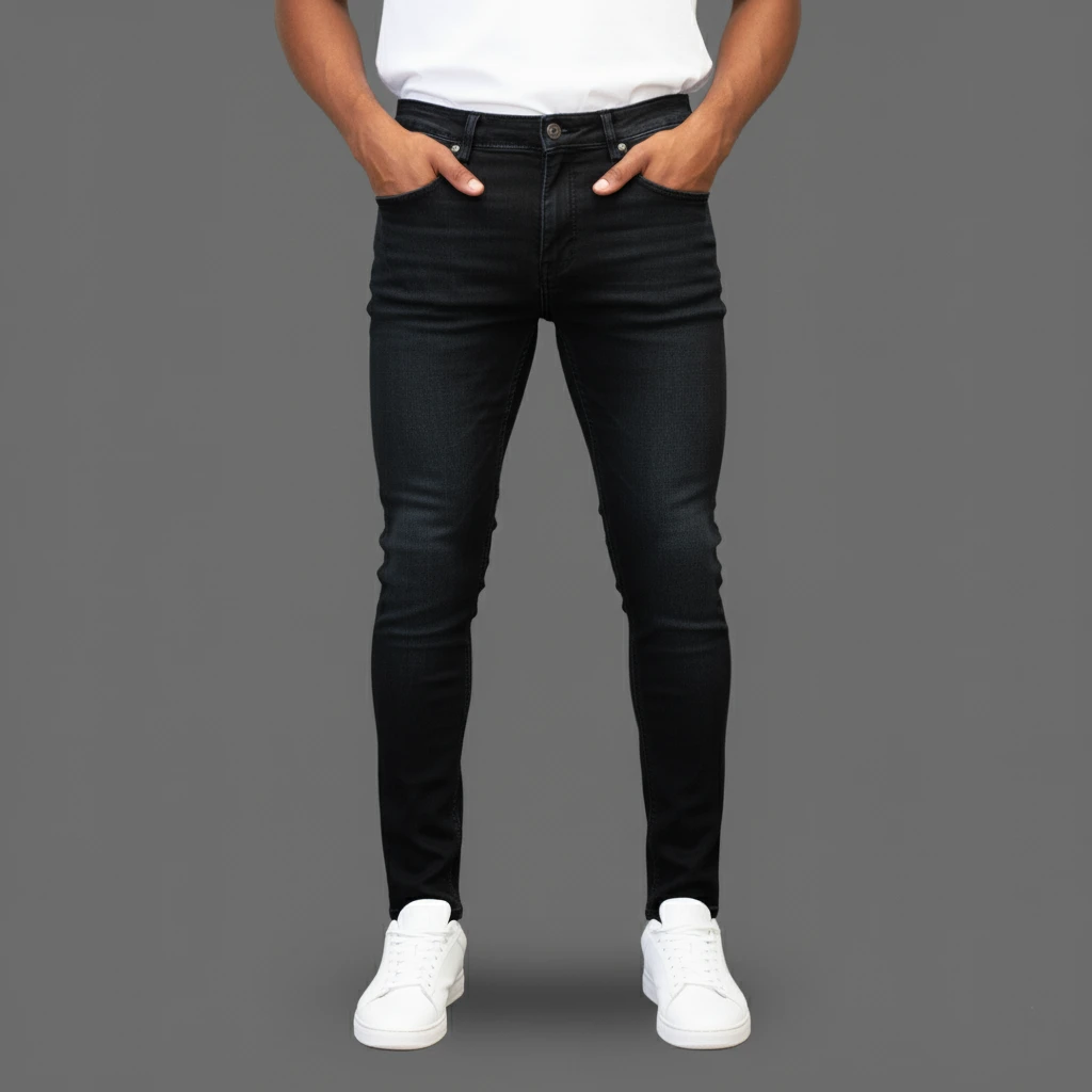 Pure Premium Arichi Black Regular Fit Wax Jeans