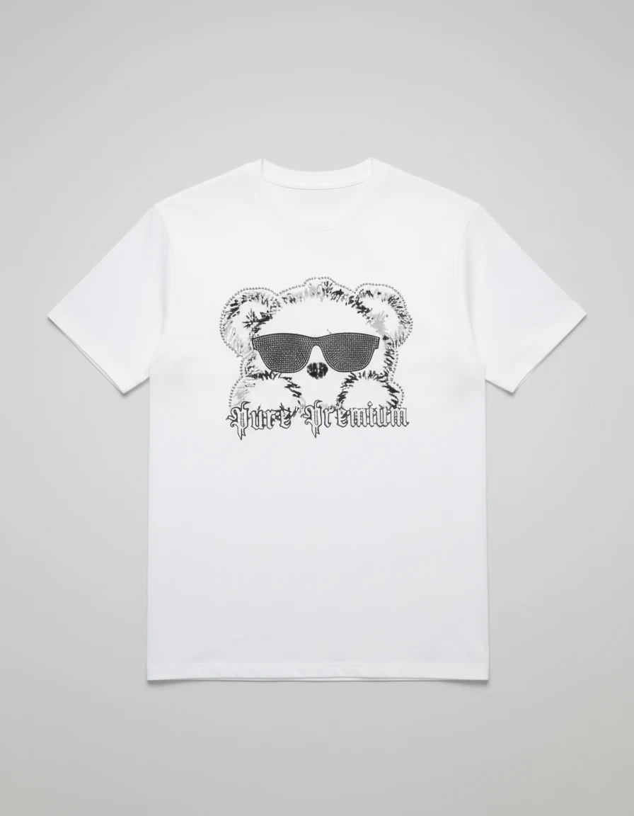 Pure Premium Greco Mens White T-shirt - Image 2