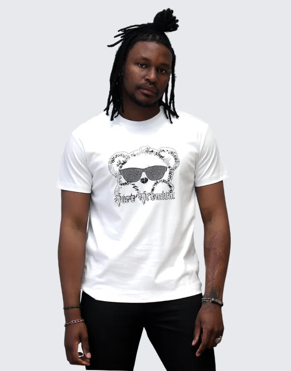 Pure Premium Greco Mens White T-shirt - Image 4