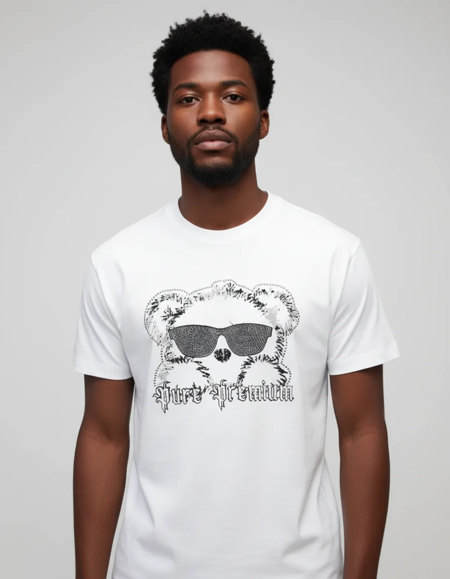 Pure Premium Greco Mens White T-shirt