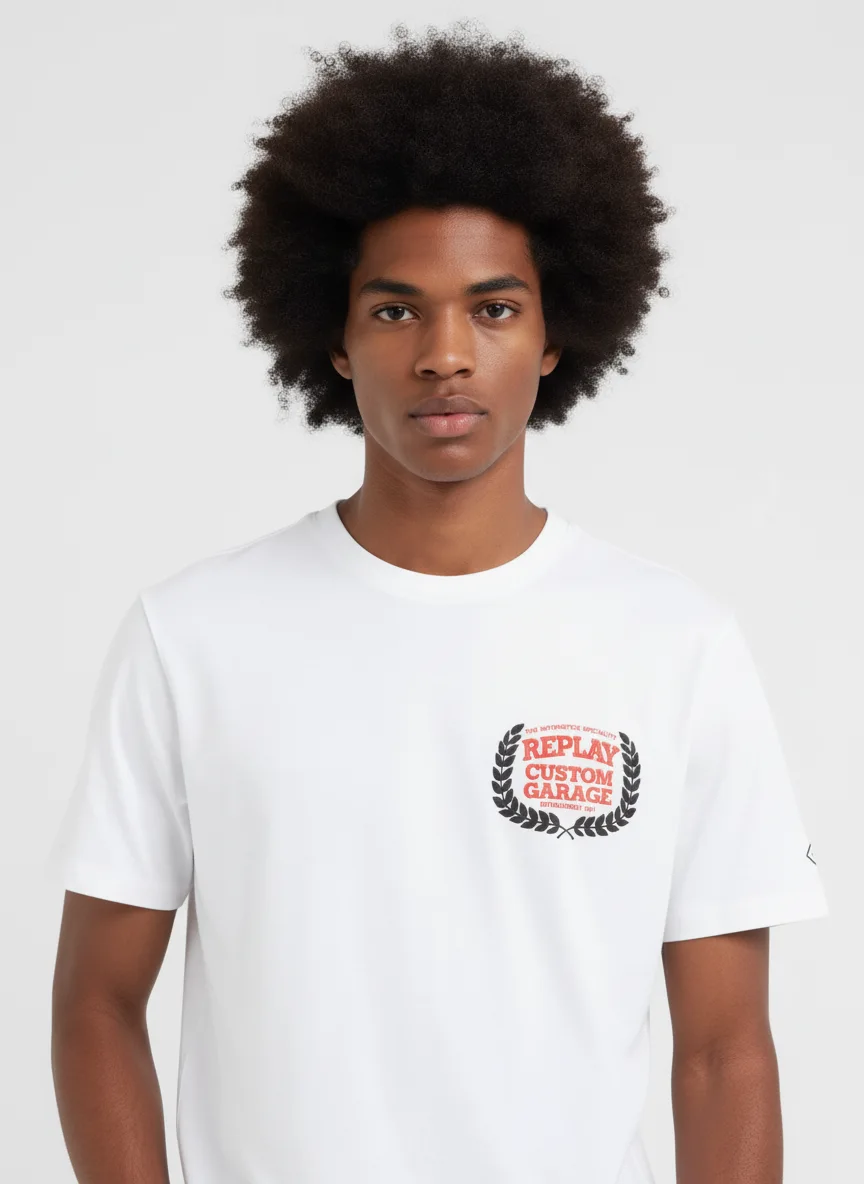 Replay Custom Garage White Tshirt - Image 2