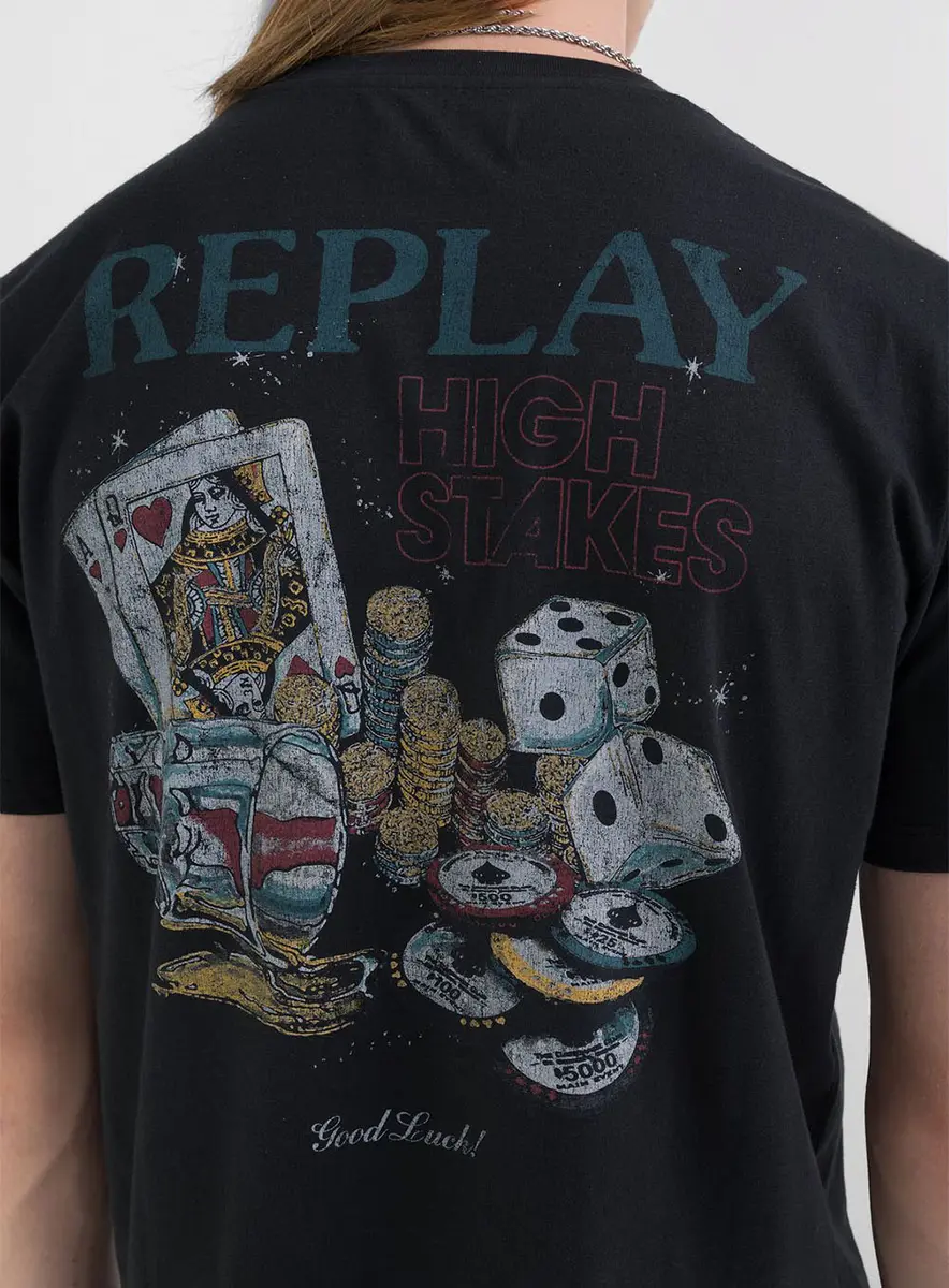 Replay High Stakes Black Tshirt - Image 3