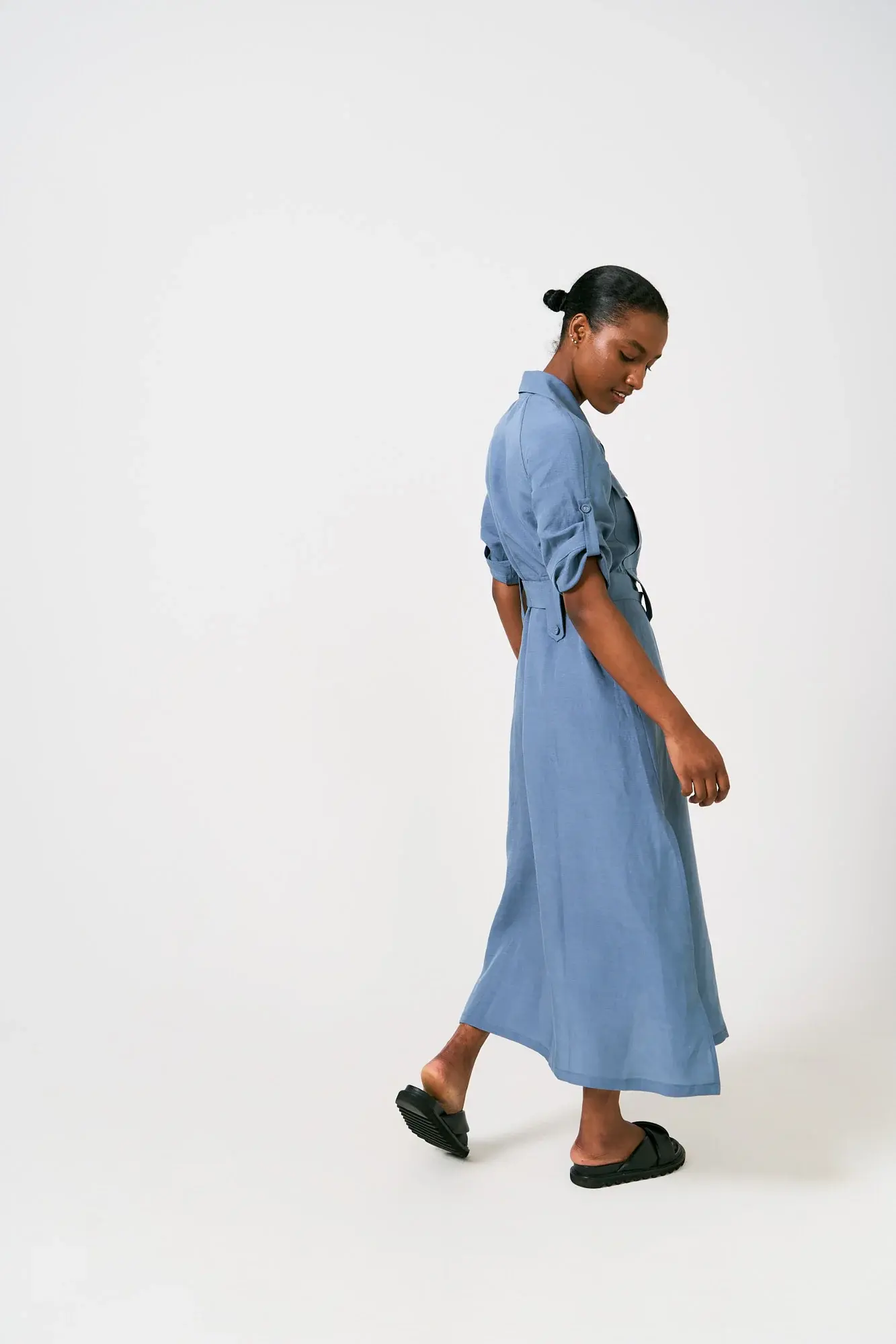 Smudj Shayna Utility Linen Dress - Image 9