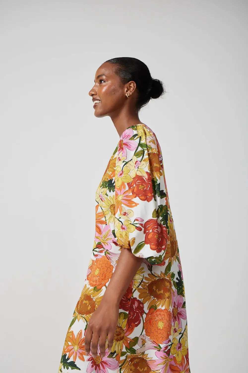 Smudj Josette Silky Shift Floral Dress - Image 4