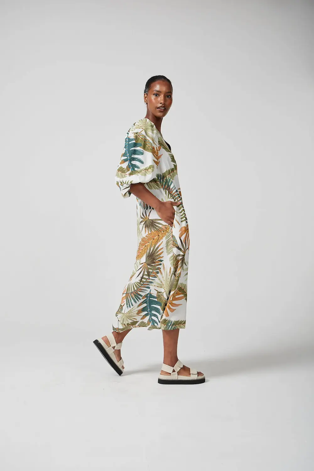 Smudj Josette Silky Shift Floral Dress - Image 9